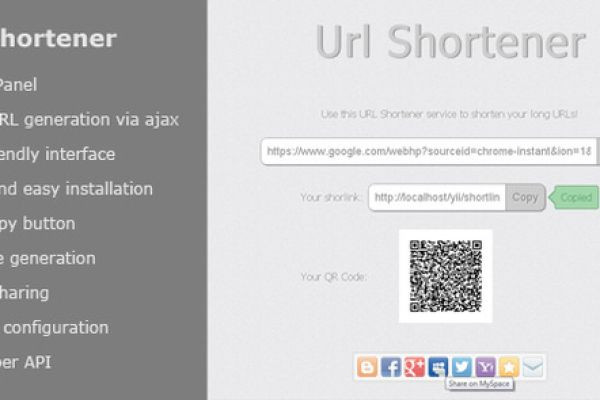 URL Shortener v1.8.0 PHP Script Free Download