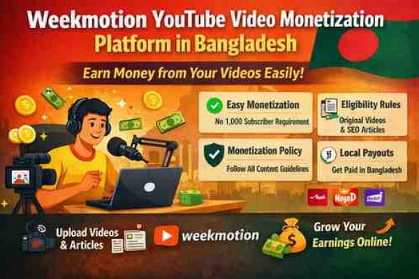 Weekmotion YouTube Video Monetization Platform in Bangladesh – How Creators Earn Money Easily