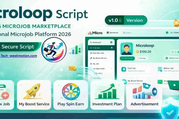 MicroLoop Microjob Job Marketplace Script Build Task Website
