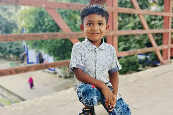 পাঁচবিবি রেল স্টেশন ওভার ব্রিজ উপরে